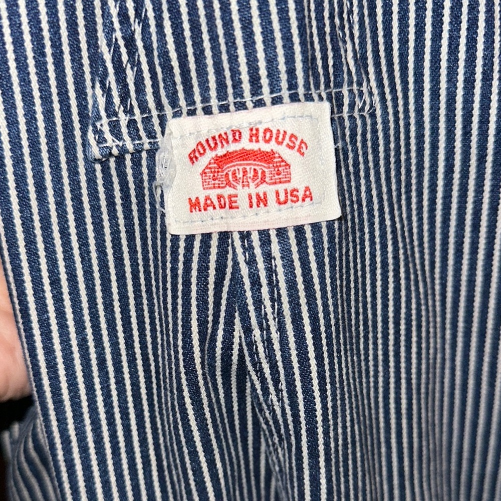 Men's Striped Denim Overalls - Picture 5 of 5